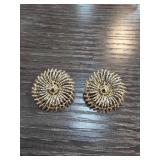 Lisner Clip-On Earrings in Radiating Design