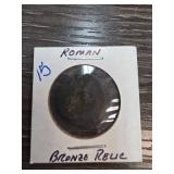Roman Bronze Relic Encased in Cardboard Flip