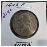 1942-P Jefferson Nickel 35% Silver Composition
