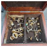 Cufflinks in Wooden Box