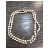 Double-Strand Pearl Necklace with Sterling Silver