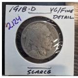 1918-D Buffalo Nickel " VG/Fine Detail