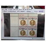 1960 Champions of Liberty Issue Plate Block