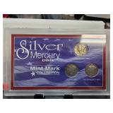 Silver Mercury Dime Mint Mark Collection
