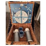 Brexton Collection Picnic Set in Wicker Basket