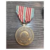 Vintage Naval Service Medal with Ribbon