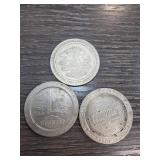Three Commemorative Coins
