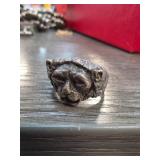 Sterling Silver Size 10 LionÂ Ring 14.4g