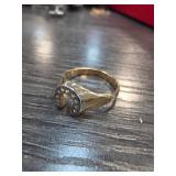 18k HGE Sz 9 Gold-Tone Ring