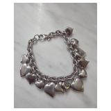 Bronze Milor Heart Charm Bracelet