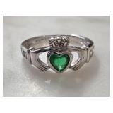 Sterling Silver Claddagh Ring by Solvar