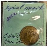 Queen Victoria Spiel Marke Token