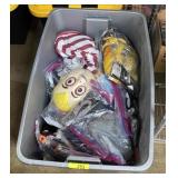 Costume and Plush Items in Bin