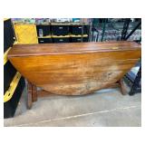 Drop-Leaf Wooden Table