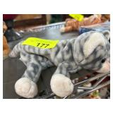 Ty Beanie Baby Gray Striped Cat Plush Toy