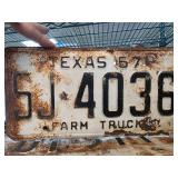1971 Texas Farm Truck License Plate