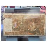 French 10 Franc Banknote, Circa 1940s