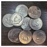 10 Eisenhower Dollar Coins