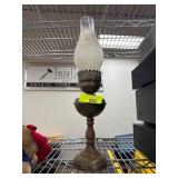 Decorative Oil Lamp with Frosted Chimney