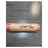 Paper-Wrapped Roll of Wheat Pennies