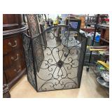 Decorative Metal Fireplace Screen With Scroll Desi