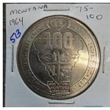 1964 Montana Territorial Centennial Silver Coin