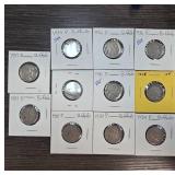 Buffalo Nickels from 1929 to 1938