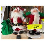 Annalee Two Santa Claus Figurines