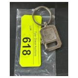 Metal Keychain With Engraved Identification Detail