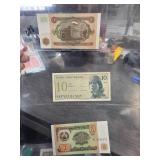 Three International Banknotes