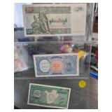 Three Banknotes From Various Nations