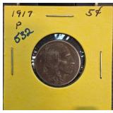 1917 P Buffalo Nickel in Coin Holder