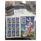 1997 Bugs Bunny Stamp Booklet Pane