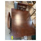 Dark Wood Dining Table and Chair Set