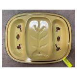 Georges Briard Metal Mcm Vintage Yellow Divided Se