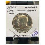 1976-S Bicentennial Silver Half Dollar MS66/67