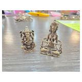 Two Brass Figurines of Hindu Deities