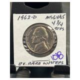 1962-D Jefferson Nickel MS64/65 FS
