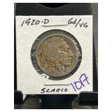 1920-D Buffalo Nickel in Holder