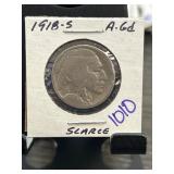 1918-S Buffalo Nickel in Holder