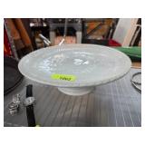 Decorative White Ceramic Pedestal Plate