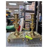Newport Brass Candlesticks on Square Bases