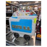 Santa B.R. Train Car Blow Mold Decoration