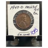 1942-D Lincoln Wheat Cent in Ch. UNC Condition