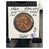 1960-D/D Lincoln Cent RPM-034 DDO (N) Rare Coin