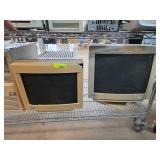 Two Vintage CRT Monitors