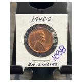 1945-S Lincoln Wheat Cent in Holder