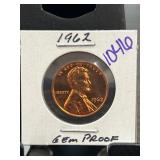 1962 Lincoln Cent Gem Proof Coin