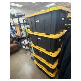 Stack of Five Heavy-Duty Storage Totes