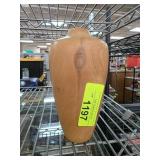 Turned Wooden Vase with Natural Finish